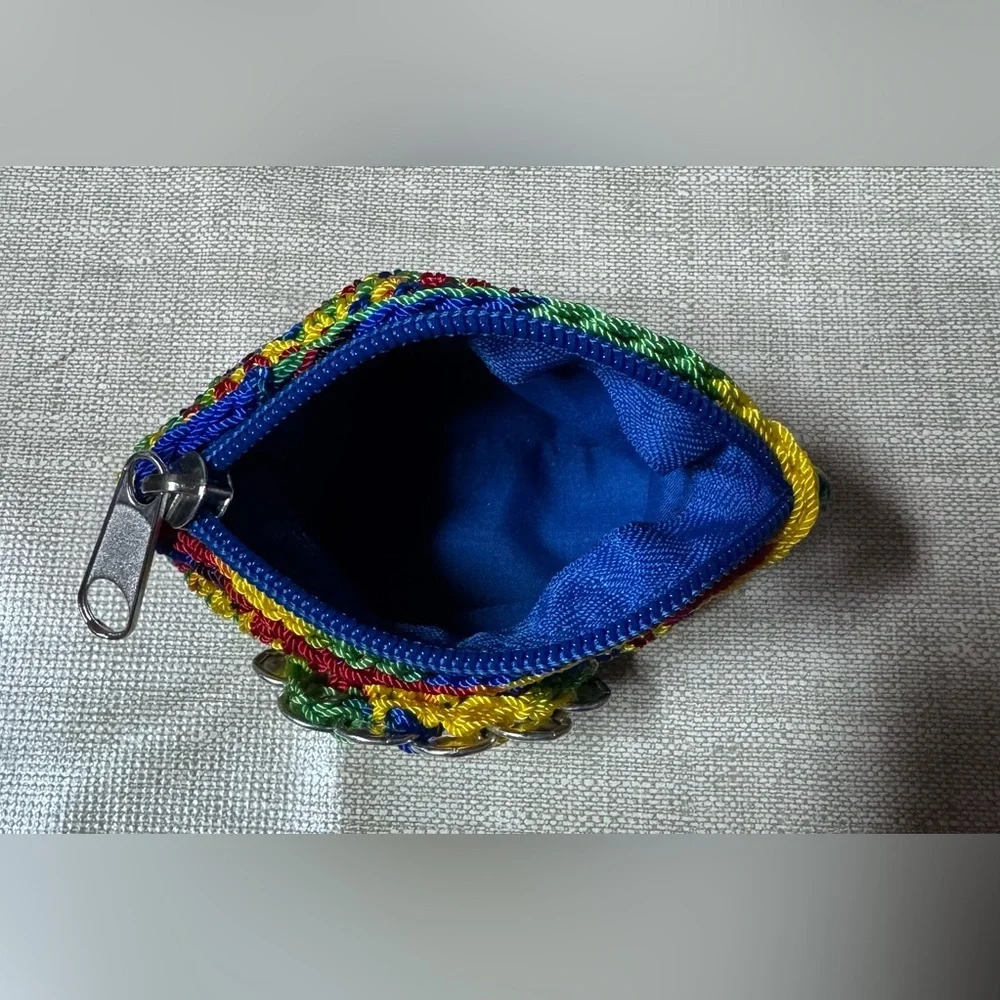 Multicolor Crochet  Soda Pop Can Tab Coin Purse